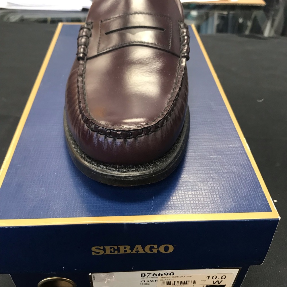 New sebago leather upper in original box